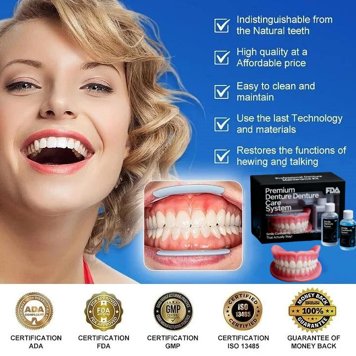 -🦷HazyGalaxy™ Custom-Fit Functional Dentures — Made in the USA, Up to 70% OFF for a More Confident Smile!
