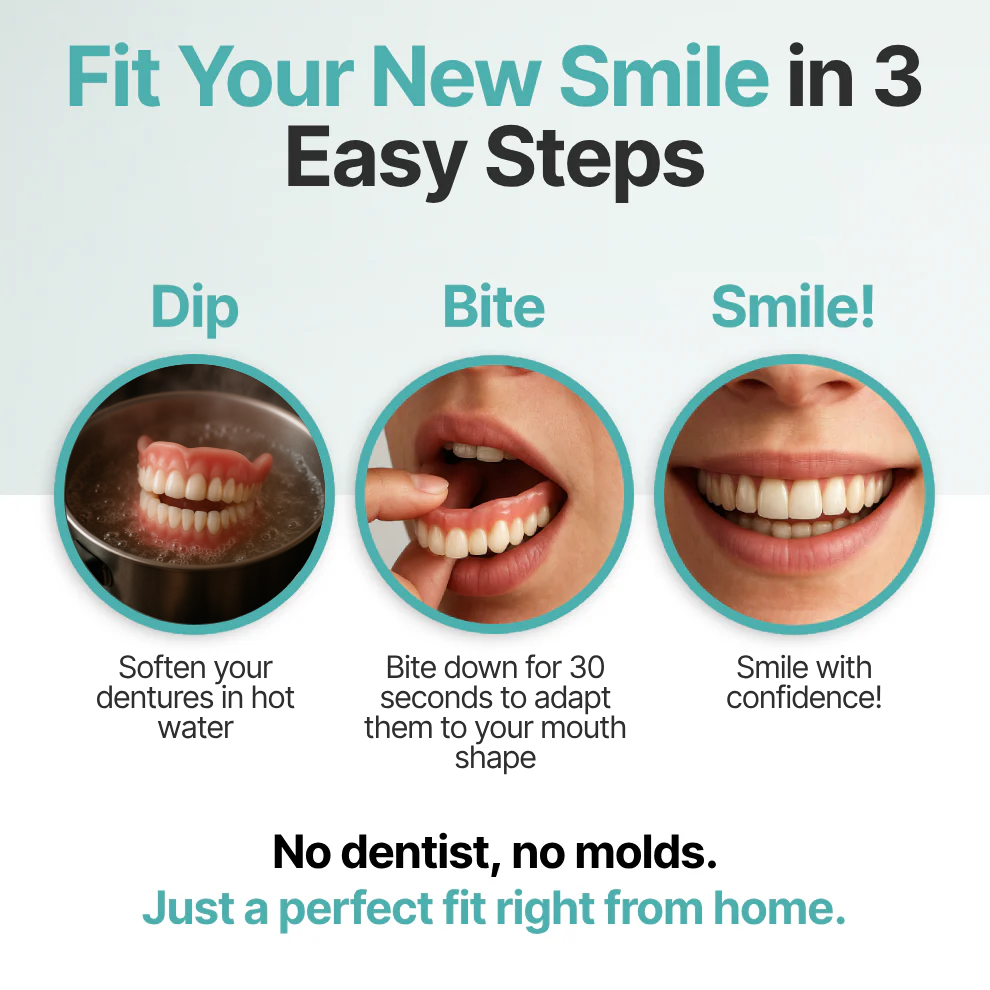 -🦷HazyGalaxy™ Custom-Fit Functional Dentures — Made in the USA, Up to 70% OFF for a More Confident Smile!