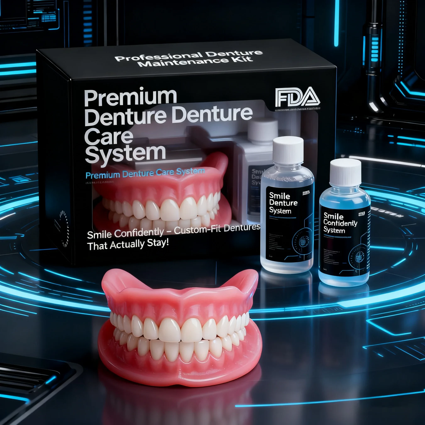 -🦷HazyGalaxy™ Custom-Fit Functional Dentures — Made in the USA, Up to 70% OFF for a More Confident Smile!