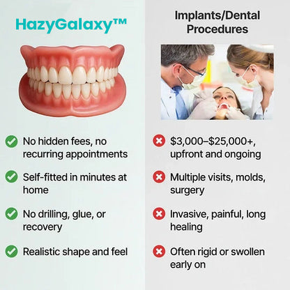 -🦷HazyGalaxy™ Custom-Fit Functional Dentures — Made in the USA, Up to 70% OFF for a More Confident Smile!