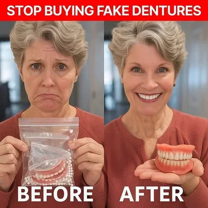 -🦷HazyGalaxy™ Custom-Fit Functional Dentures — Made in the USA, Up to 70% OFF for a More Confident Smile!
